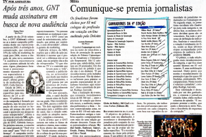 Gazeta Mercantil I Comunique-se premia jornalistas