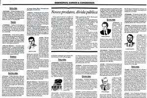 Gazeta Mercantil I Roteiro do Empresário. Seminários, cursos e congressos
