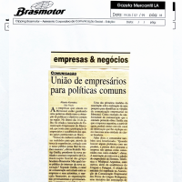 Gazeta Mercantil I União de empresários para políticas comuns
