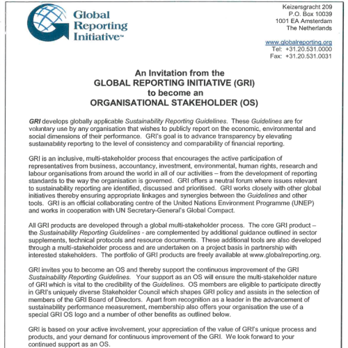 Global Reporting Initiative