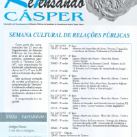 Revista RePensando Cásper I Semana cultural de Relações Públicas