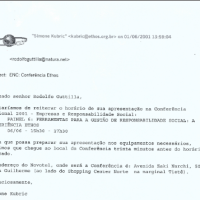 E-mail I Alteração de horário da apresentação
