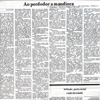 Jornal O Imparcial I “Ao perdedor a mandioca” II