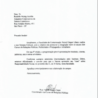 Convite Semana Cultural Cásper Líbero