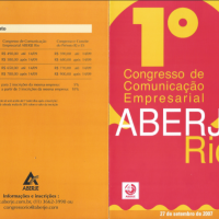 Folder 1° Congresso de Comunicação Empresarial ABERJE Rio