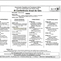 Temário I III Conferência Anual do Giro