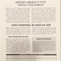 Novas Categorias Prêmio Aberje 97