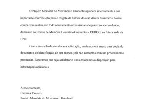 Projeto Memória do Movimento Estudantil