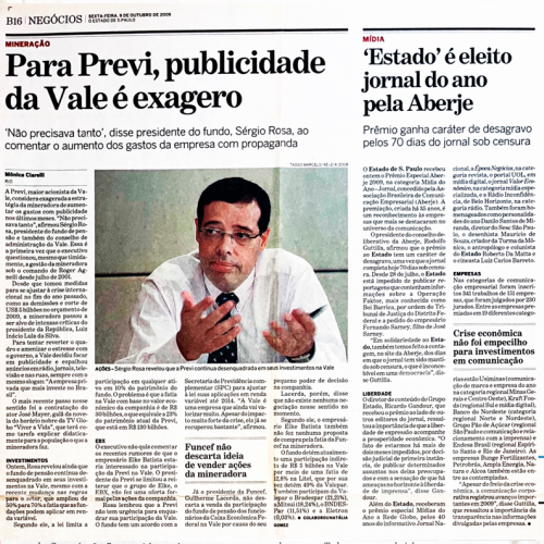 Jornal O Estado de S. Paulo I ‘Estado’ é eleito jornal do ano pela Aberje