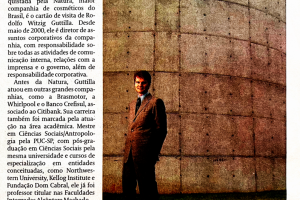 Jornal Valor I Natura é o cartão de visitas de Guttilla