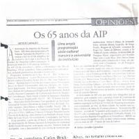 Jornal do Comercio I Os 65 anos da AIP