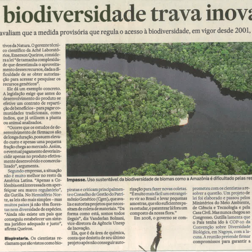 Lei de biodiversidade trava inovação