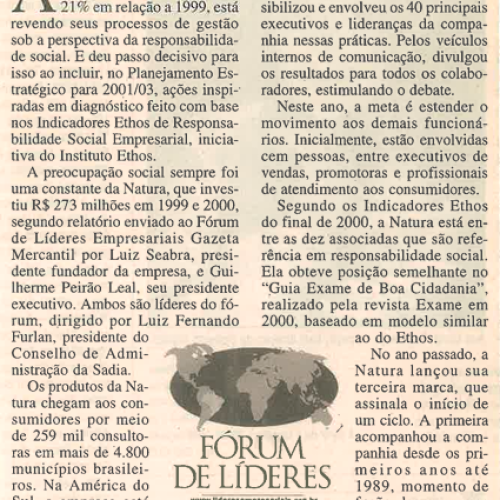 Natura apóia ações sociais e ambientais