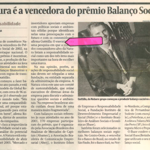 Natura é a Vendedora do prêmio Balanço Social
