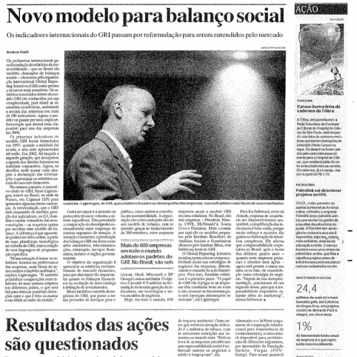 Novo Modelo para balanço social