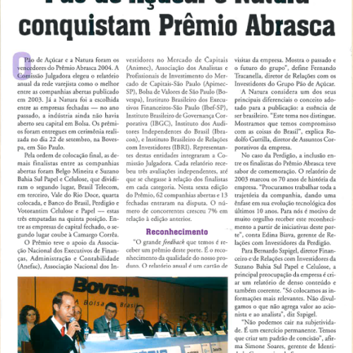 Pão de Açúcar e Natura conquistam Prêmio Abrasca