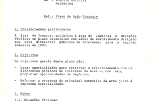 Plano de Ação Treasury