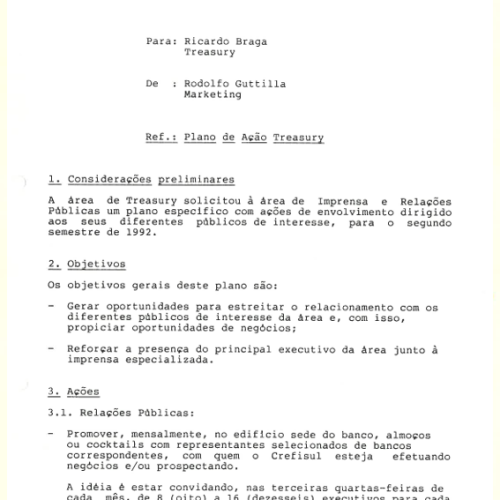 Plano de Ação Treasury