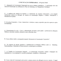 Programa Draft I Comunicação Empresarial