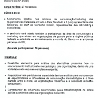 Programa III Seminário de Comunicação do Banco do Brasil