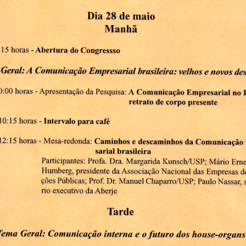Programa dia 28 de maio de 1998