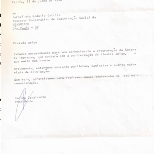 Progromação Semana da imprensa