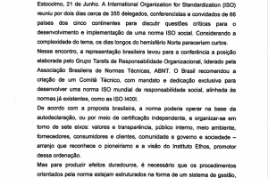 Relatório social, gestão corporativa responsável I A ISO em busca do consenso por Rodolfo Guttilla