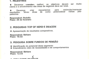 Reunião Marketing Planejamento – 1993