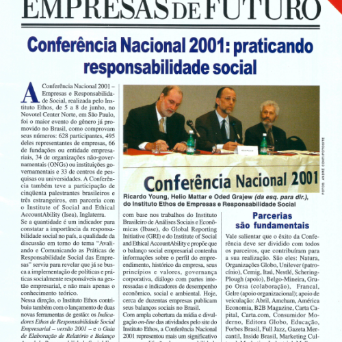 Revista Empresas do Futuro I Conferencia nacional 2001_ praticando responsabilidade social