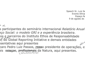 Seminário Internacinal Relatório Anual GRI