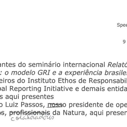 Seminário Internacinal Relatório Anual GRI