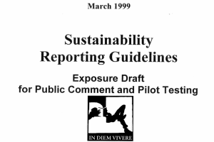 Sustainability Reporting Guideline (March 1999)