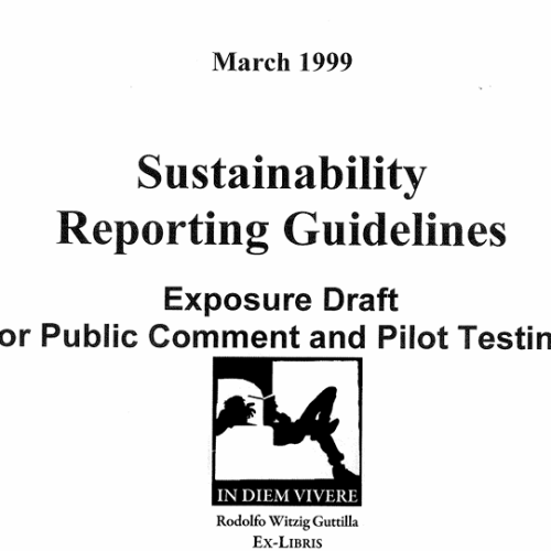 Sustainability Reporting Guideline (March 1999)