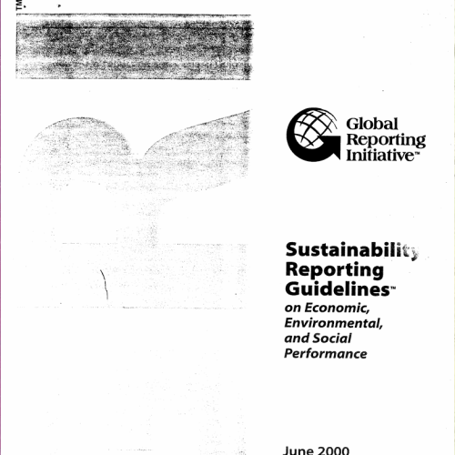 Sustainabiliy Reporting Guidelines – June 2000