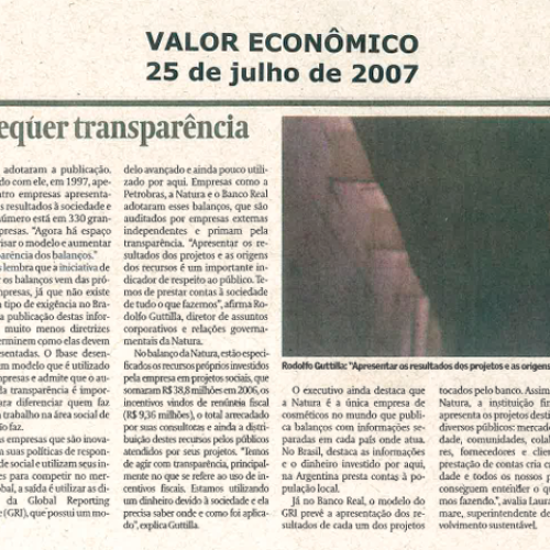 Valor Econômico 25 de julho de 2007
